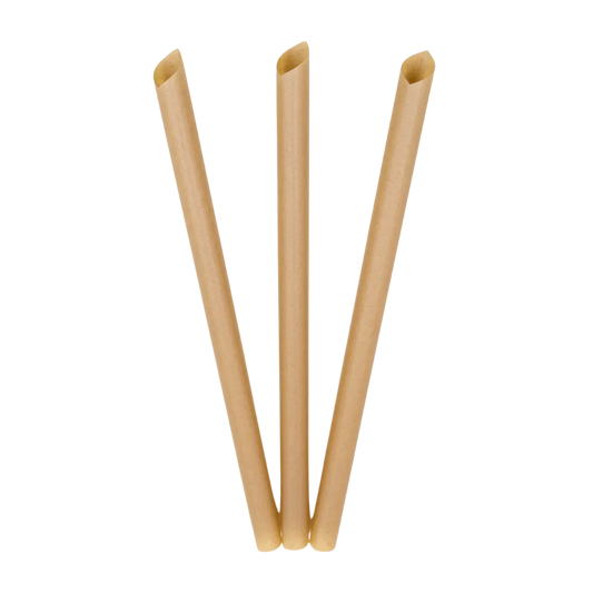 Biodegradable Sugarcane Straws - Unwrapped Boba/Smoothie - Free Shipping